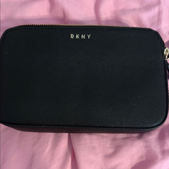 DKNY Black Textured Clutch - Picture 1 of 8